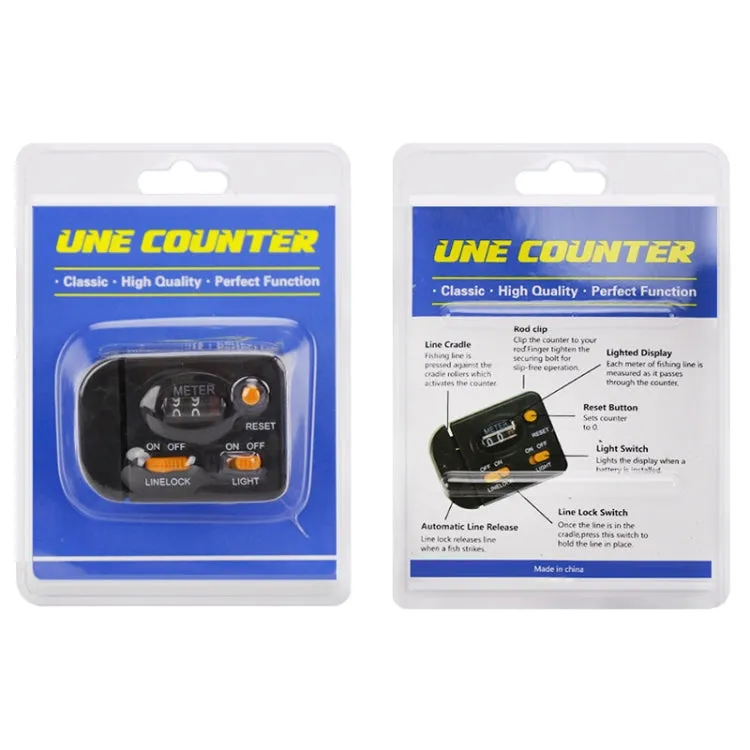 Machinery Manual Fish Line Length Counter(Black)