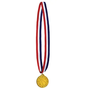 Medal with Ribbon Basketball