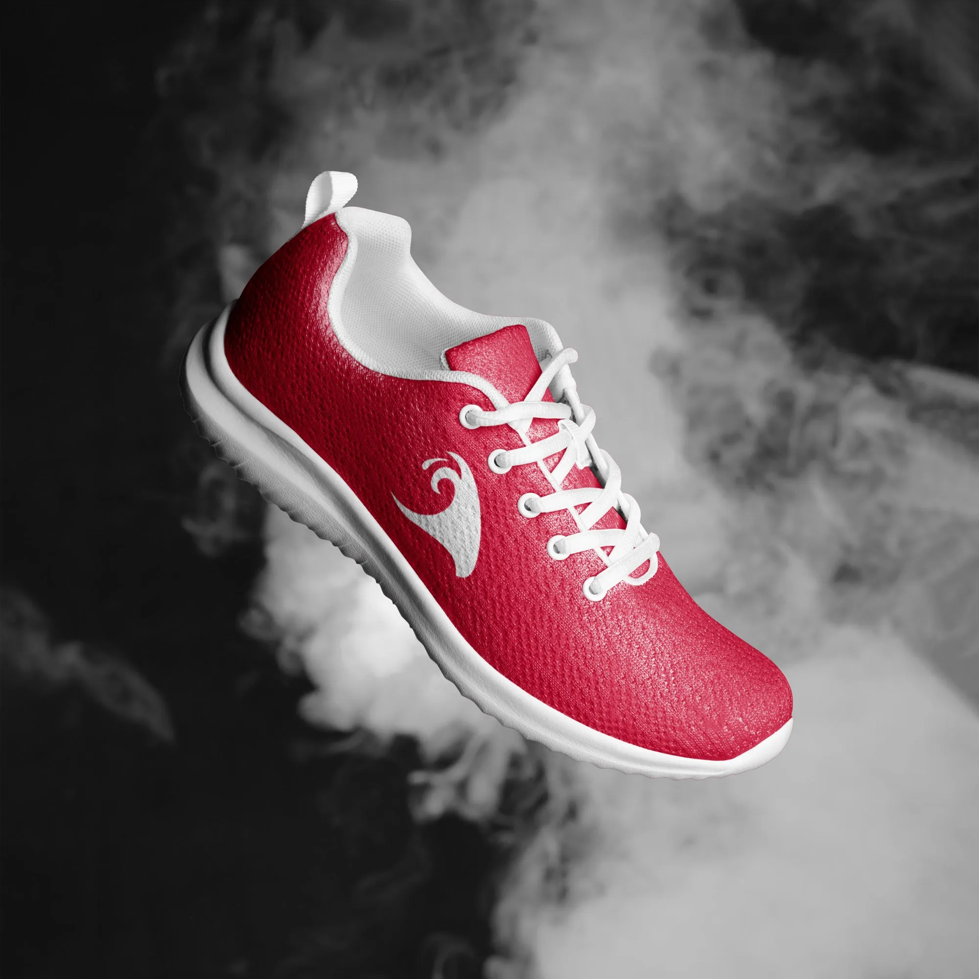 Men’s Cherry Red Athleisure Shoes with Extremely Stoked Epic Wave Logo