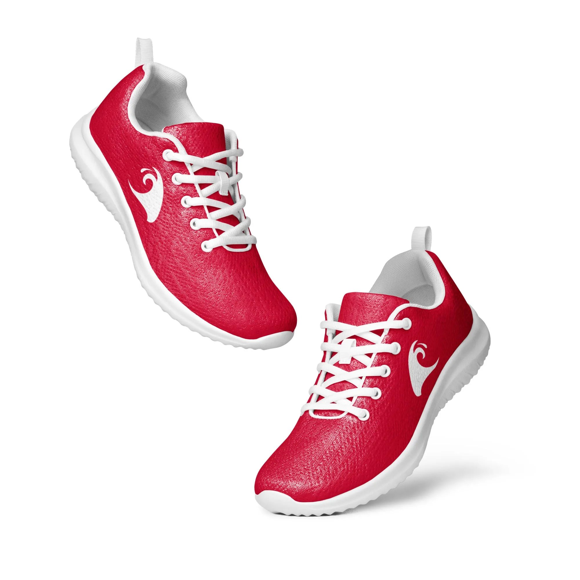 Men’s Cherry Red Athleisure Shoes with Extremely Stoked Epic Wave Logo