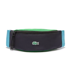 Men’s Colorblock Canvas Zip Fanny Pack Abime Malachite Azur