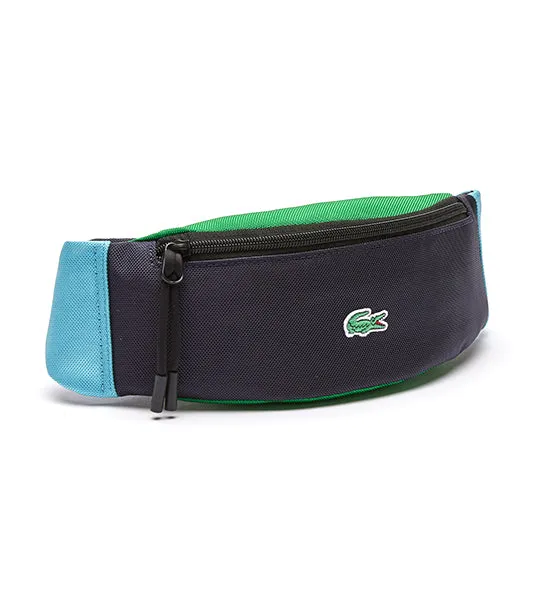 Men’s Colorblock Canvas Zip Fanny Pack Abime Malachite Azur