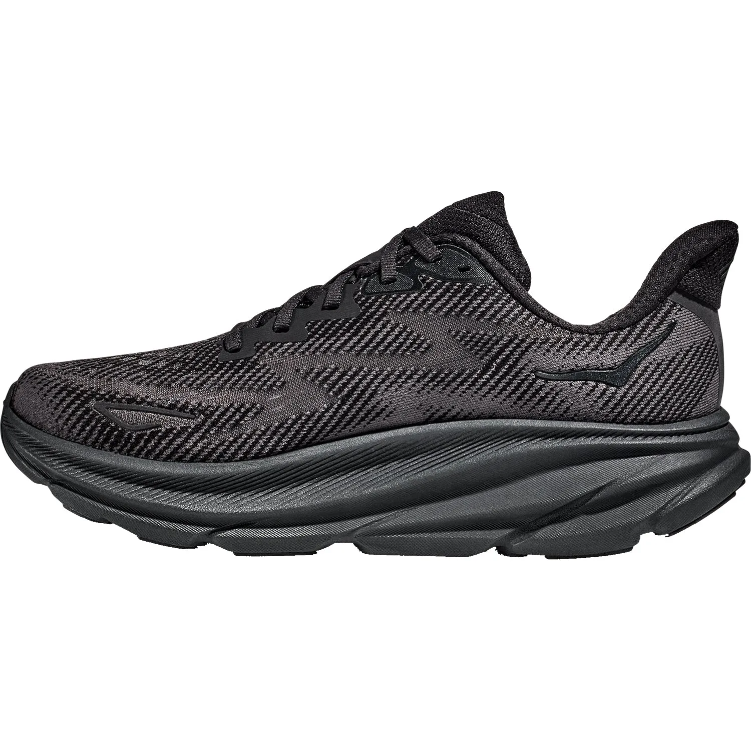 Men's Hoka Clifton 9 Black/Black Mesh