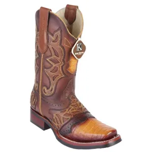 Men's King Exotic Caiman Belly Boots With Saddle Vamp Handmade Buttercup #48118202