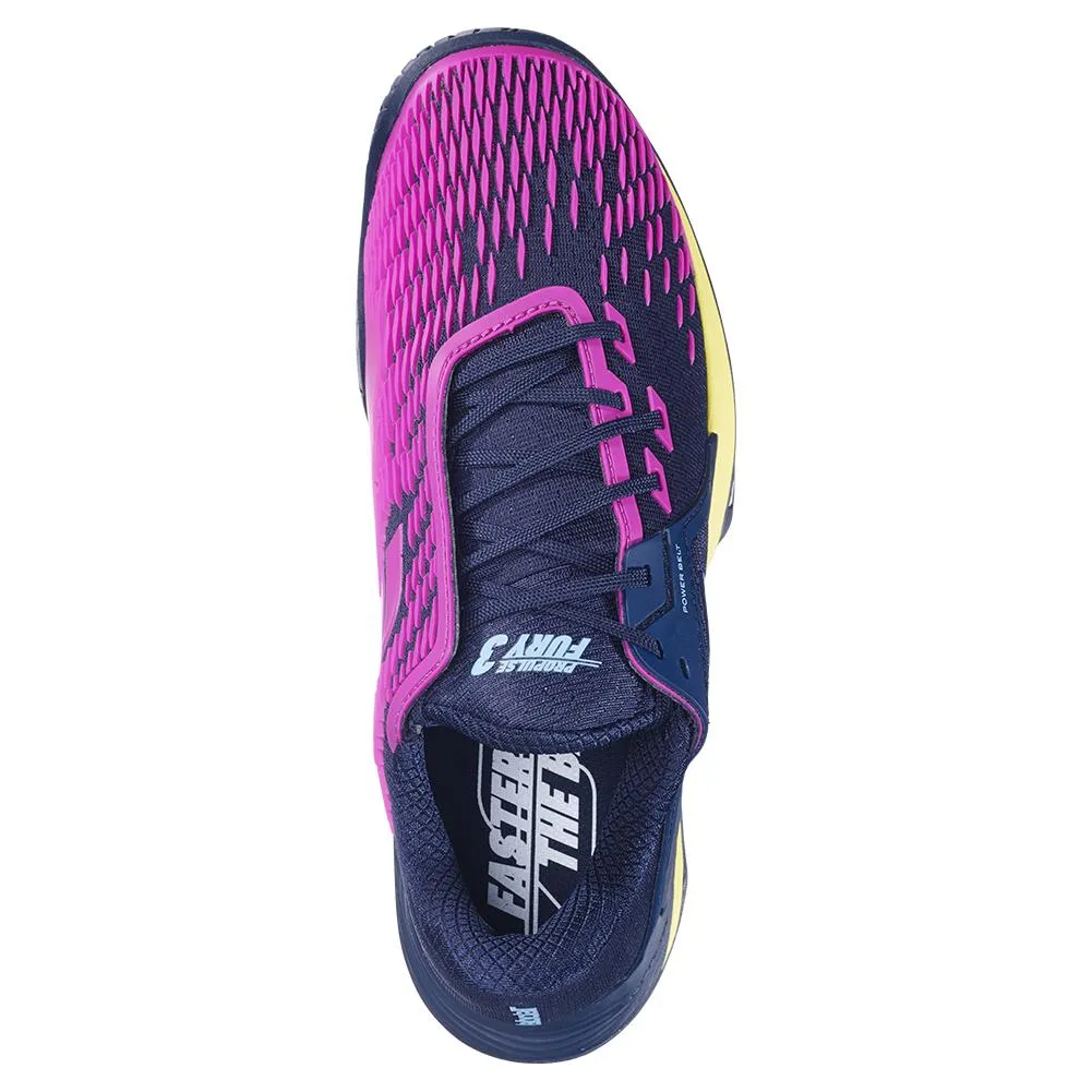 Men's Propulse Fury 3 All Court Tennis Shoes Dark Blue and Pink Aero