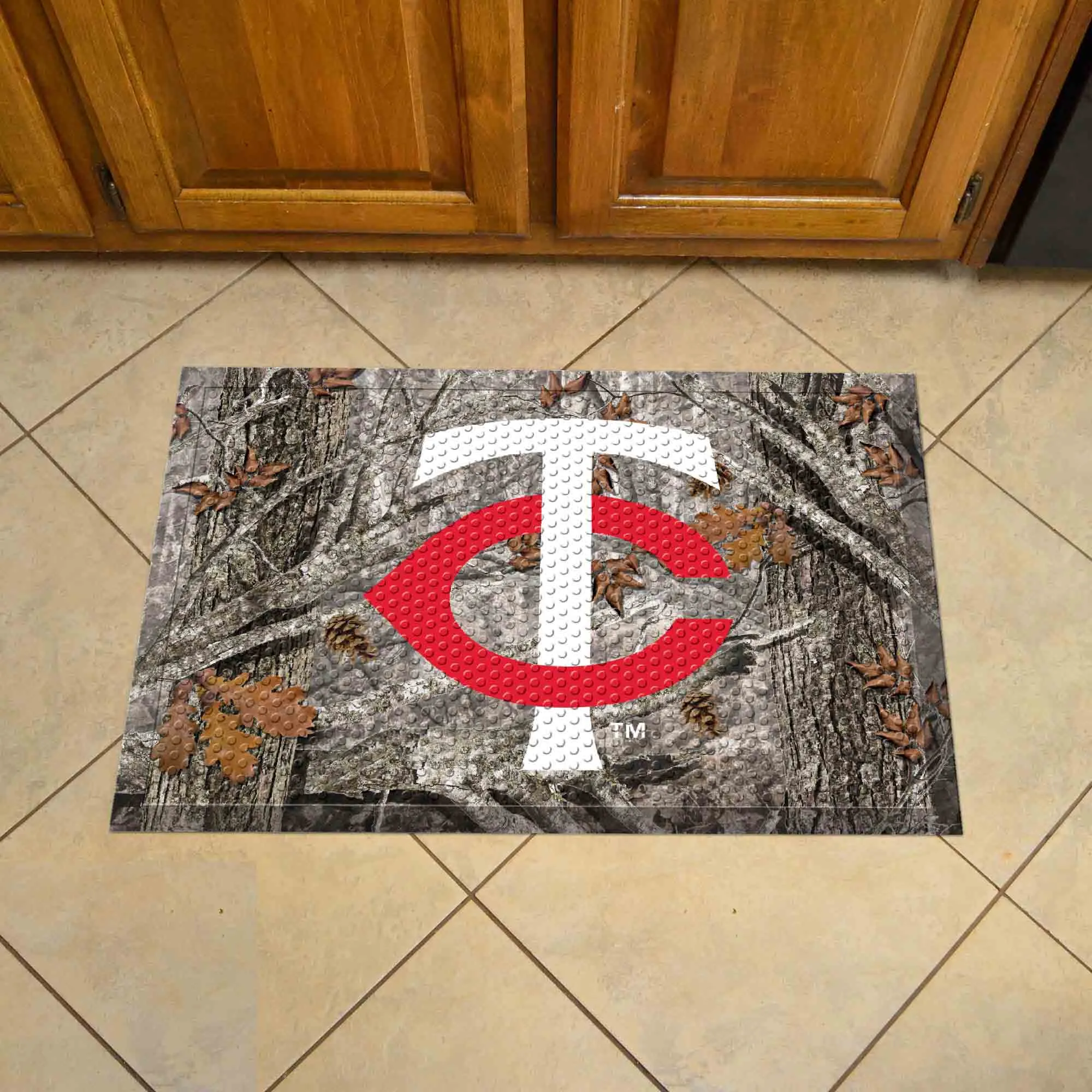 Minnesota Twins Rubber Scraper Door Mat Camo