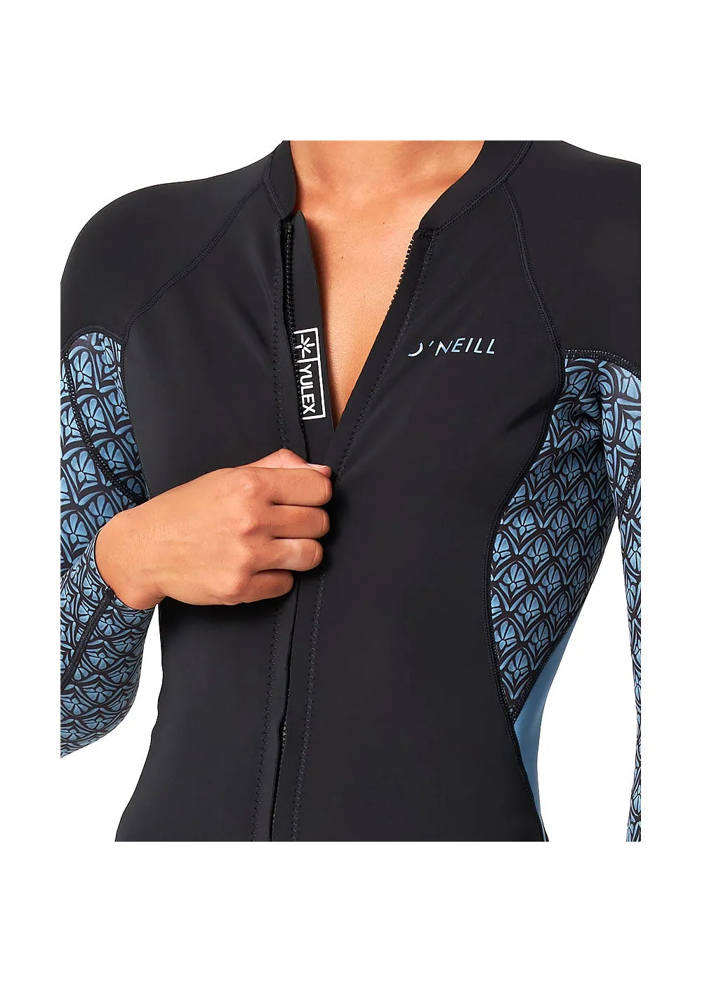 ONeill Womens Bahia 1.5mm Zip Through Wetsuit Jacket