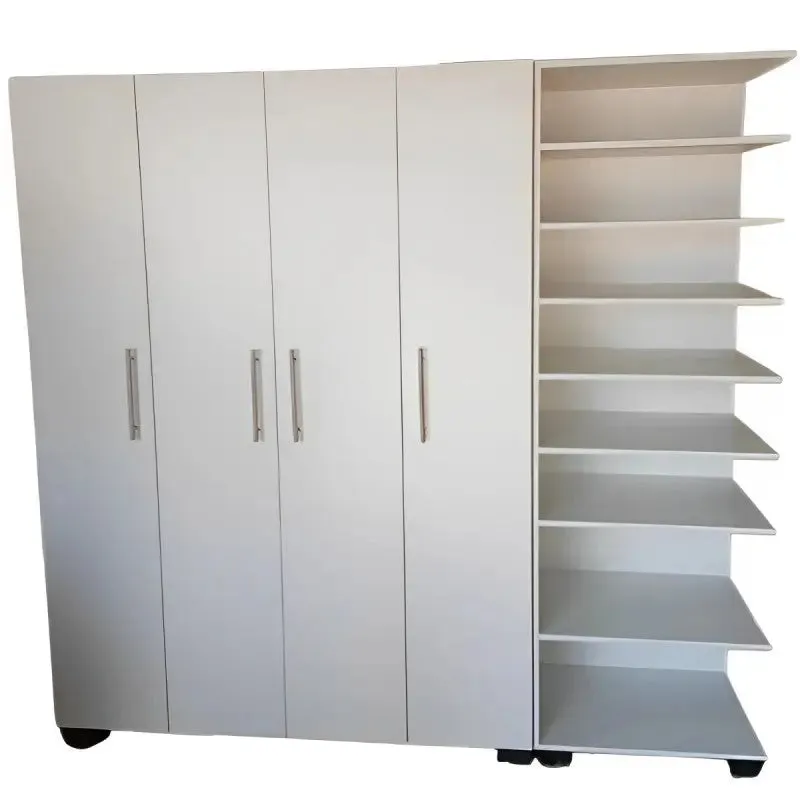 Open Cupboard for Shoes With Freestanding 4 Door Combo