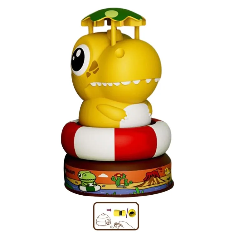 Outdoor Beach Dinosaur Sprinkler Drama Water Toys, Style: Yellow   1 Plug