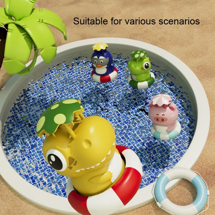 Outdoor Beach Dinosaur Sprinkler Drama Water Toys, Style: Yellow   1 Plug