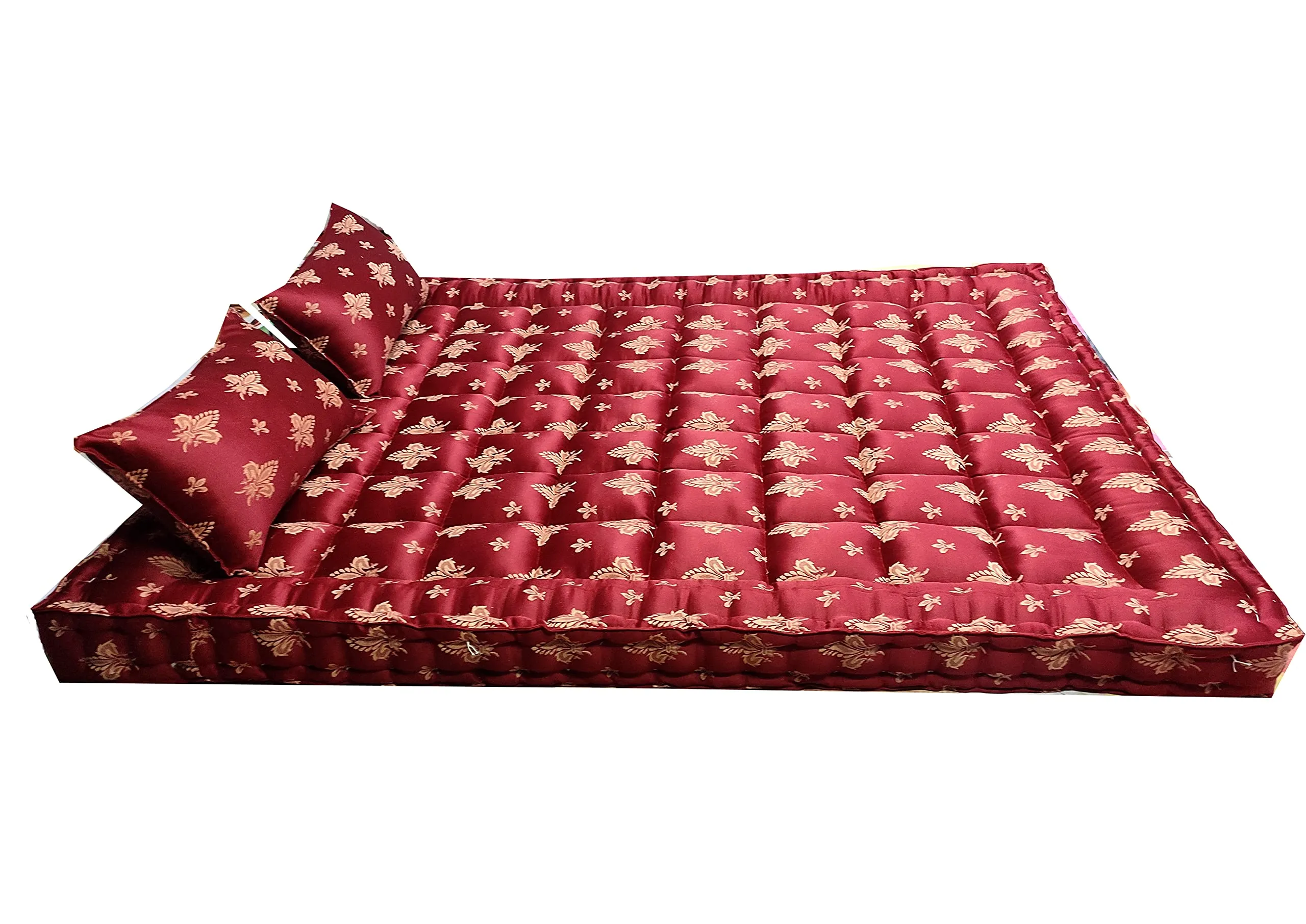 Ozone Mattress Organic Kapok Silk Cotton Ilavam Panju Double Cot Bed Mattress,6 x 4 ft / 72 x 48 x 6 inch,Multicolour.