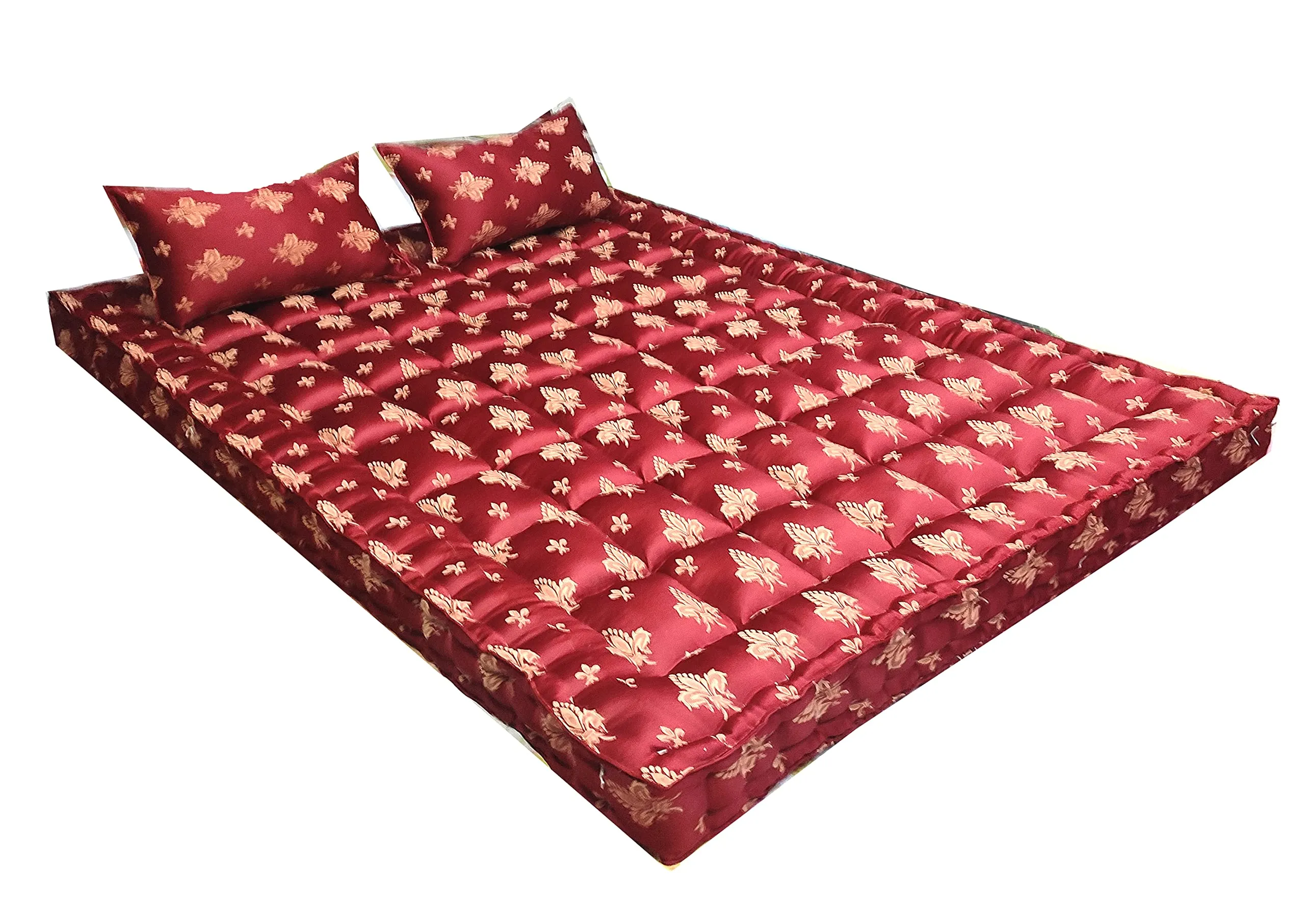 Ozone Mattress Organic Kapok Silk Cotton Ilavam Panju Double Cot Bed Mattress,6 x 4 ft / 72 x 48 x 6 inch,Multicolour.