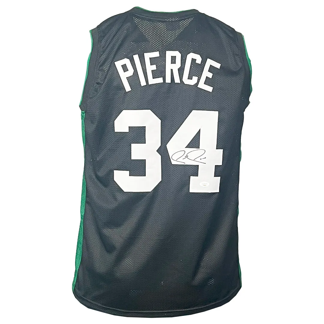 Paul Pierce Signed Boston Black Basketball Jersey (JSA)