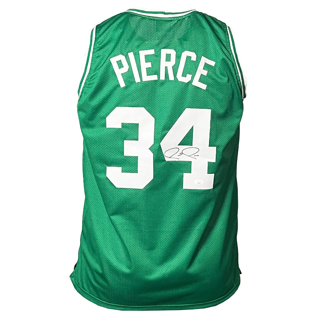 Paul Pierce Signed Boston Green Basketball Jersey (JSA)