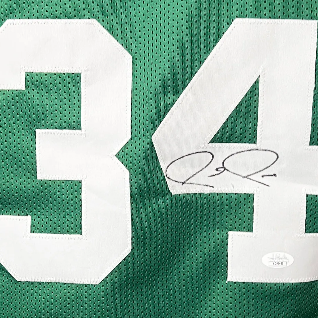 Paul Pierce Signed Boston Green Basketball Jersey (JSA)