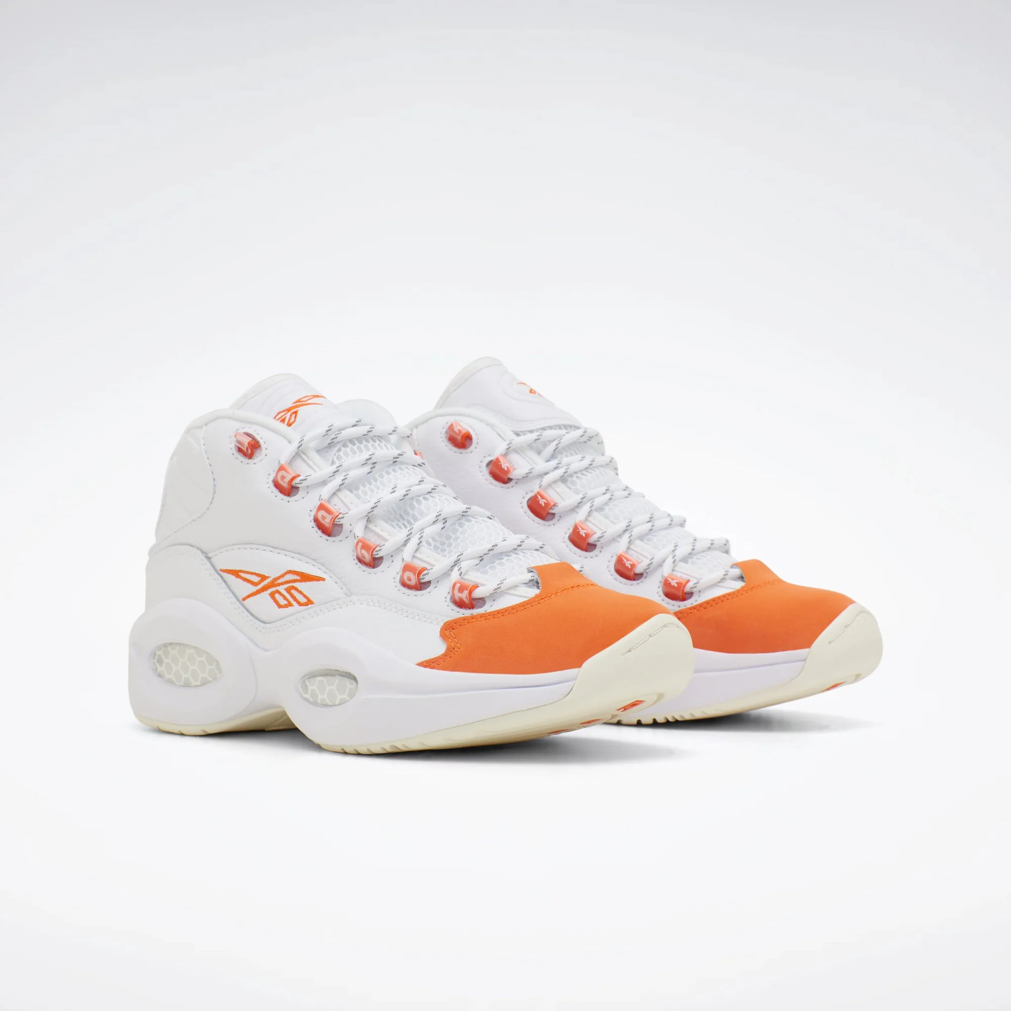 Question Mid Shoes White/Smash Orange/Chalk