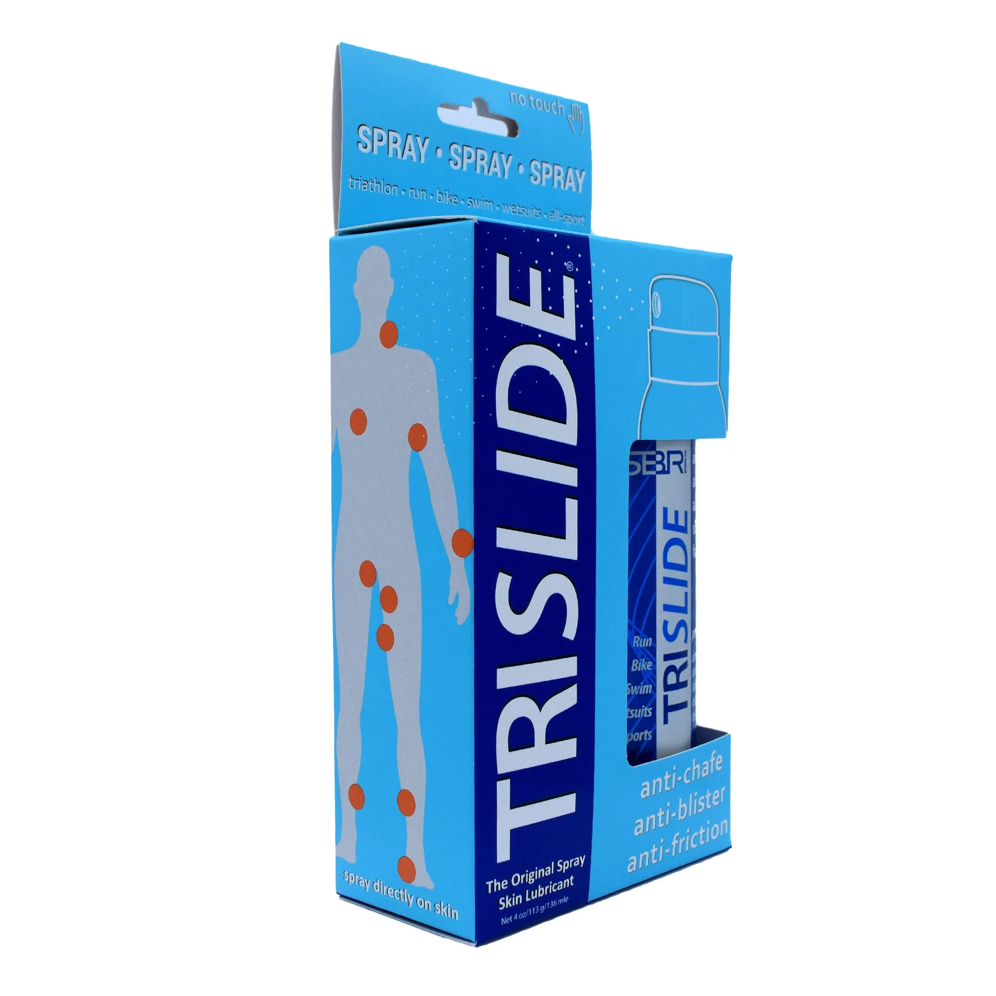 SBR TRISLIDE Anti-Chafe Continuous Spray Skin Lubricant 4oz