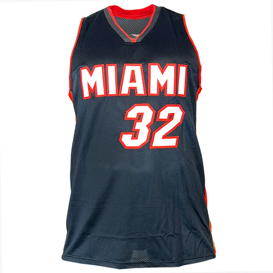 Shaquille O'Neal Signed Miami Black Basketball Jersey (Beckett)