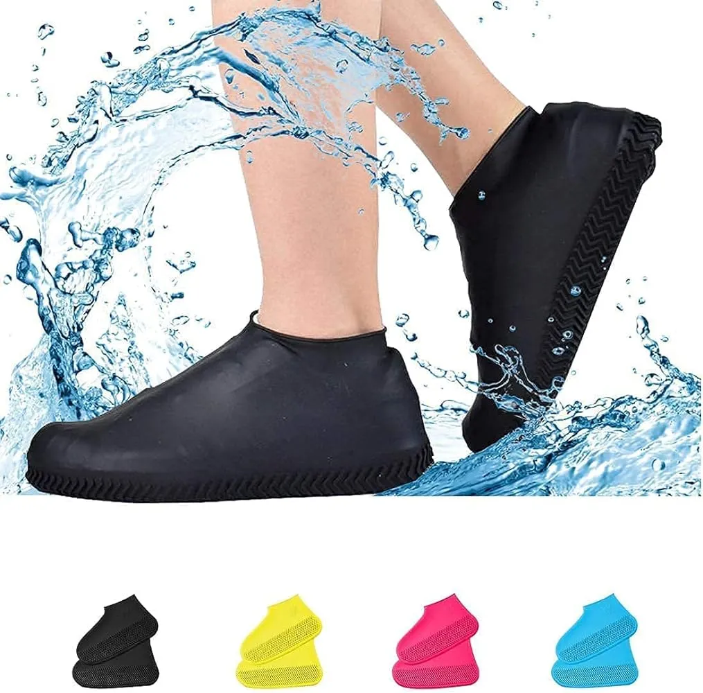 Shoe Cover Silicon Gel Waterproof Rain Shoes Covers Reusable Rubber Elasticity Overshoes Anti-slip for Boots Protector