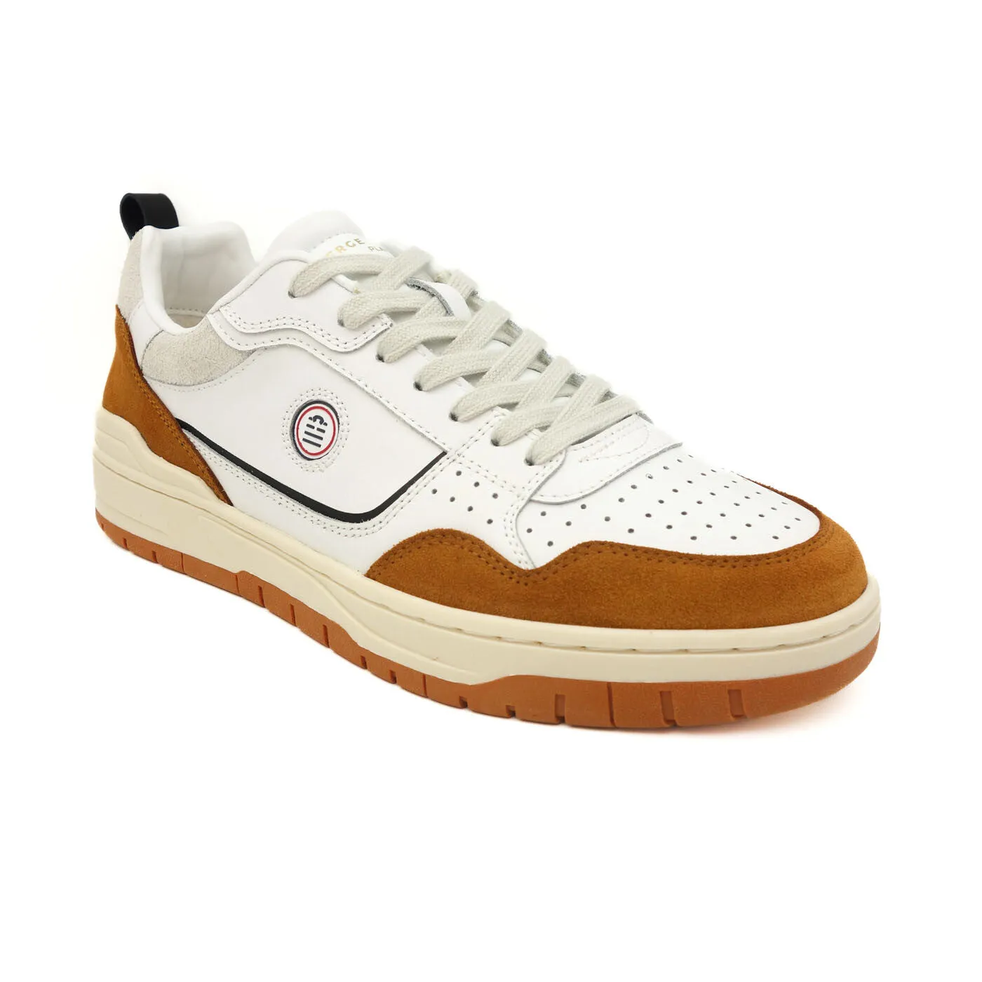 Sneaker La Vernaz en cuir orange