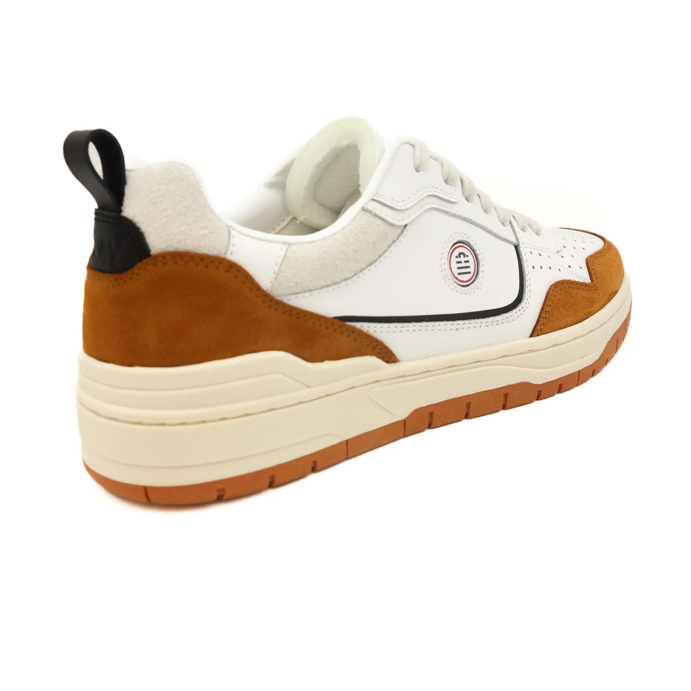 Sneaker La Vernaz en cuir orange