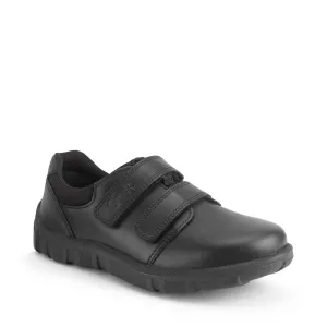 Start-Rite: Origin Velcro School Shoes - Black Leather