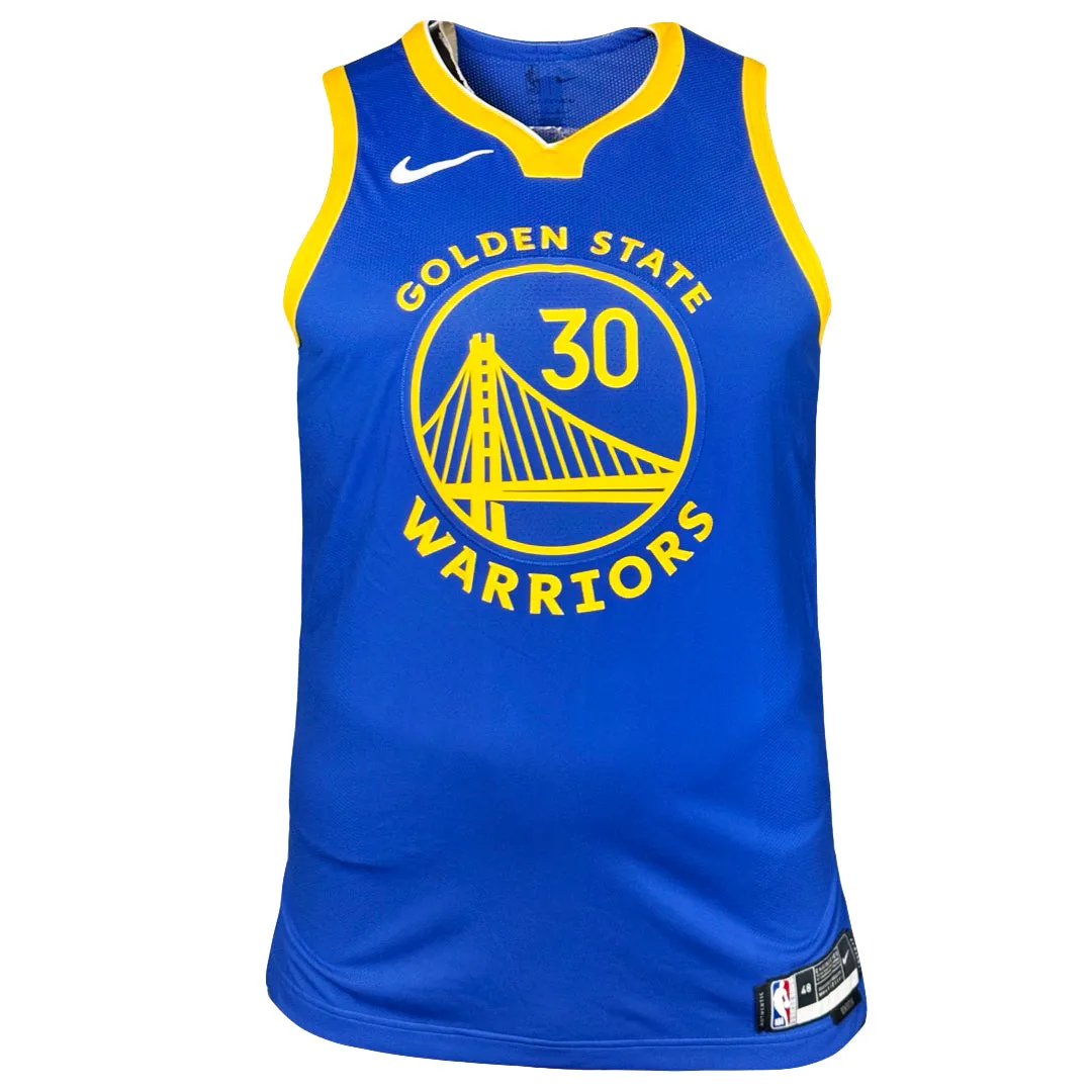 Steph Curry Signed Authentic Golden State Warriors NIKE Icon Edition Blue Basketball Jersey (JSA)