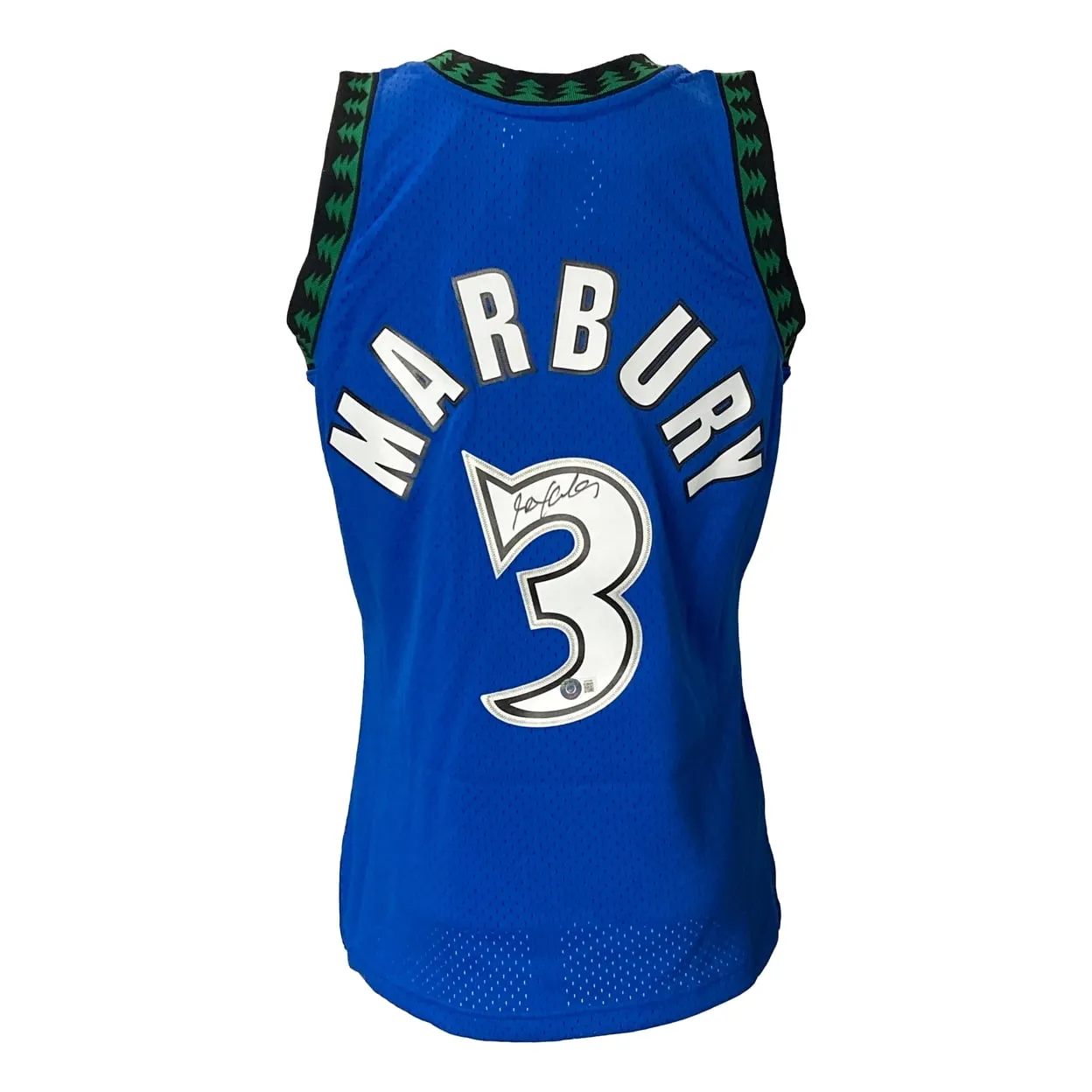 Stephon Marbury Signed Timberwolves 1996/97 M&N HWC Swingman Jersey BAS ITP