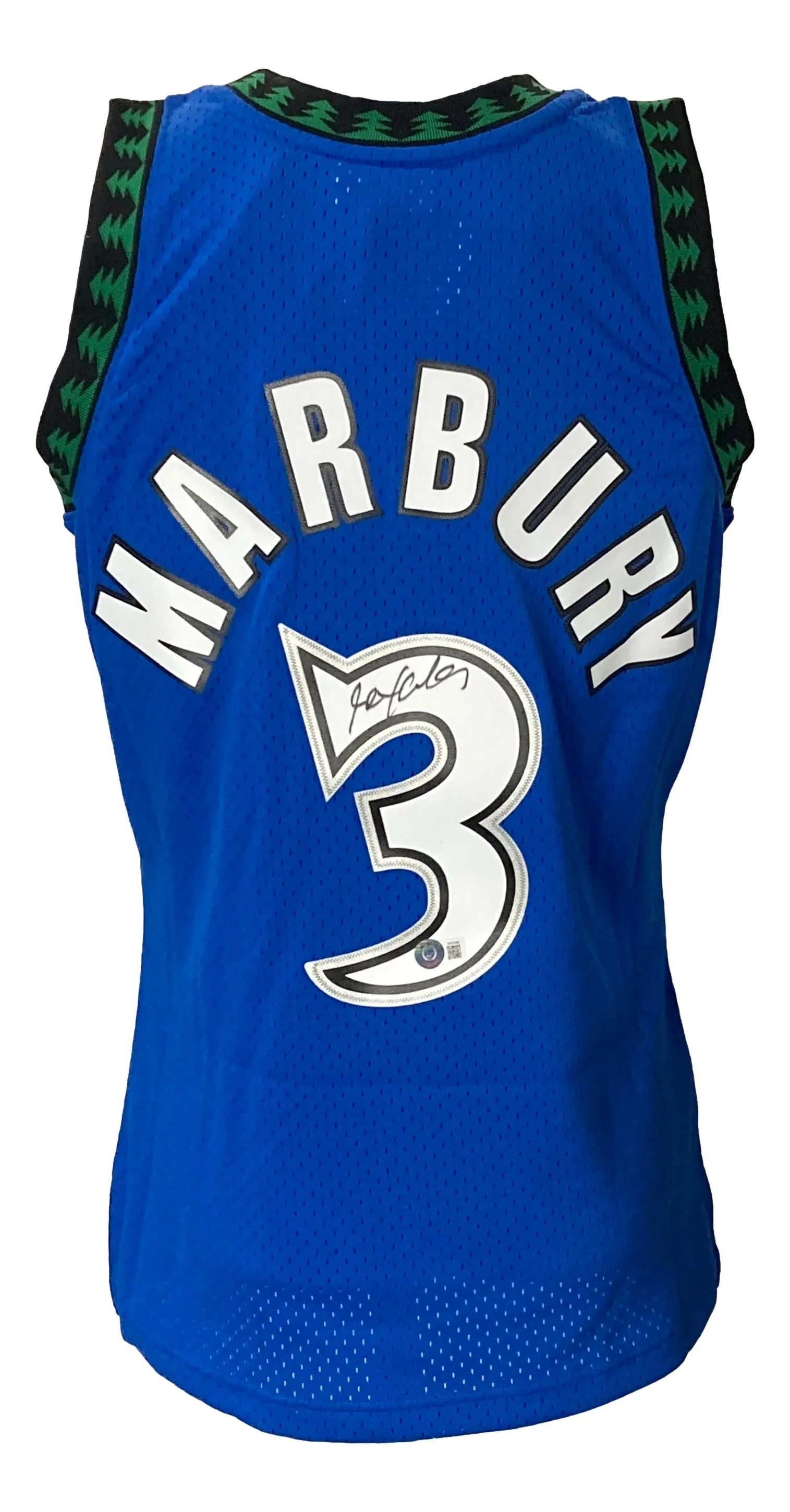 Stephon Marbury Signed Timberwolves 1996/97 M&N HWC Swingman Jersey BAS ITP