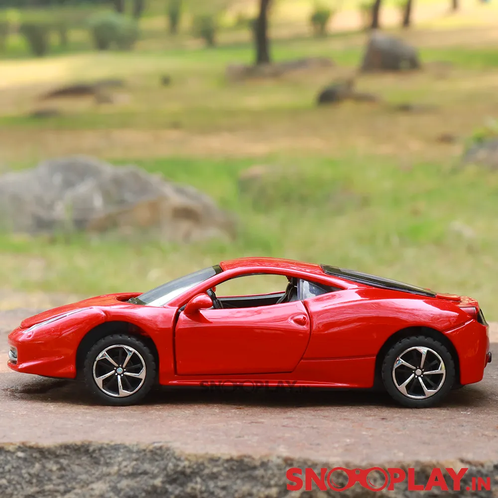 Supercar Diecast Scale Model resembling Ferrari (Openable parts)- with lights & sound