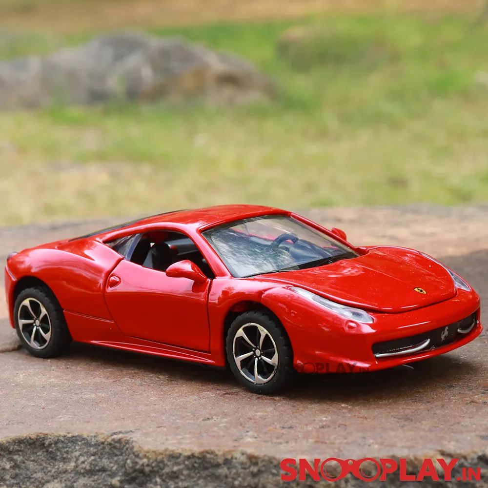 Supercar Diecast Scale Model resembling Ferrari (Openable parts)- with lights & sound