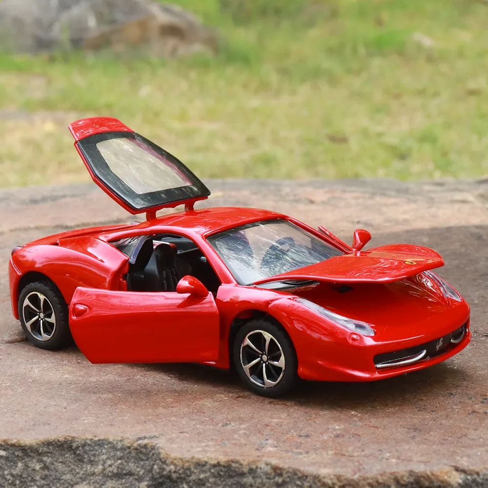 Supercar Diecast Scale Model resembling Ferrari (Openable parts)- with lights & sound