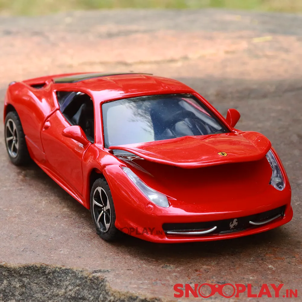 Supercar Diecast Scale Model resembling Ferrari (Openable parts)- with lights & sound