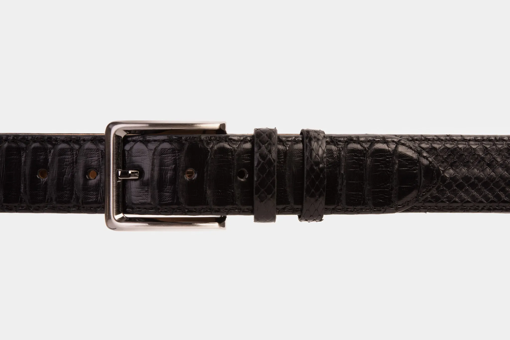 The Boss Black  python Sneak Leather Belt