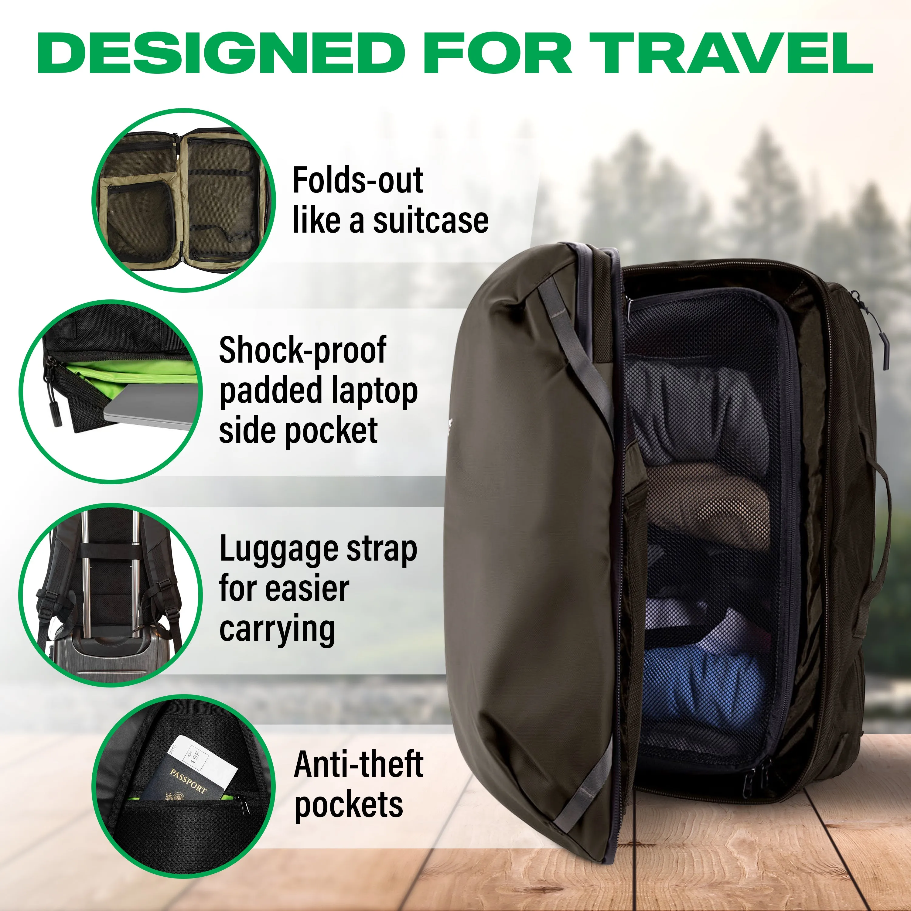 The Island Hopper Travel Backpack 28L