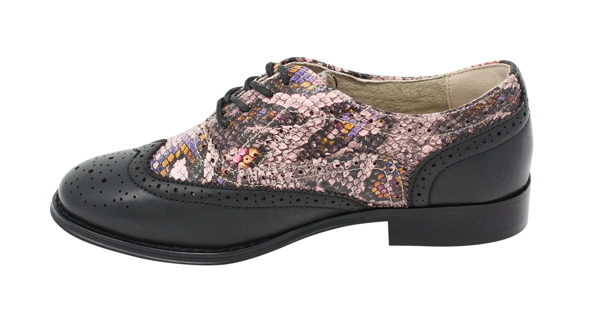 Wanted Shoes Women's Babe Snakeskine Oxford