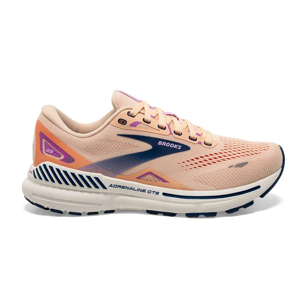 Women's Adrenaline GTS 23 Running Shoe - Apricot/Estate Blue/Orchid - Regular (B)