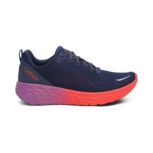 WOMEN'S AETREX DANIKA ARCH SUPPORT SNEAKER | NAVY / CORAL