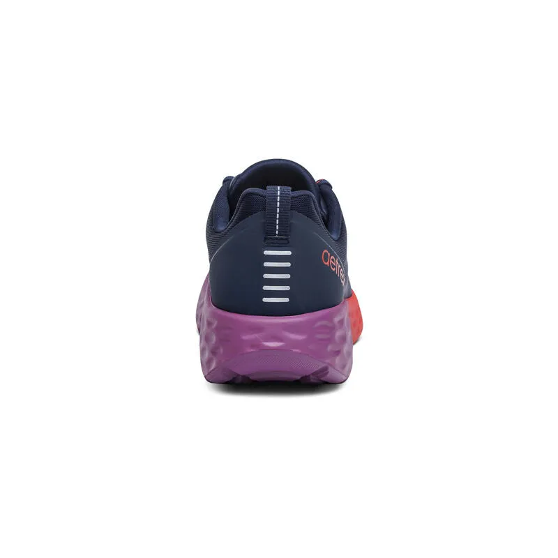 WOMEN'S AETREX DANIKA ARCH SUPPORT SNEAKER | NAVY / CORAL