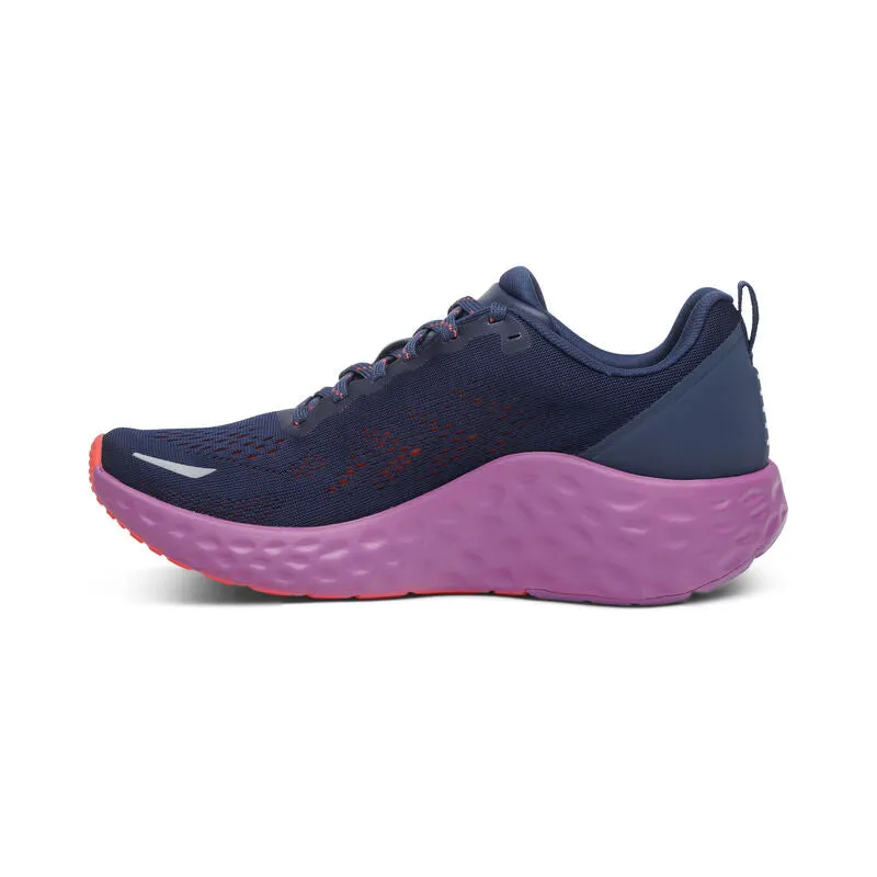 WOMEN'S AETREX DANIKA ARCH SUPPORT SNEAKER | NAVY / CORAL