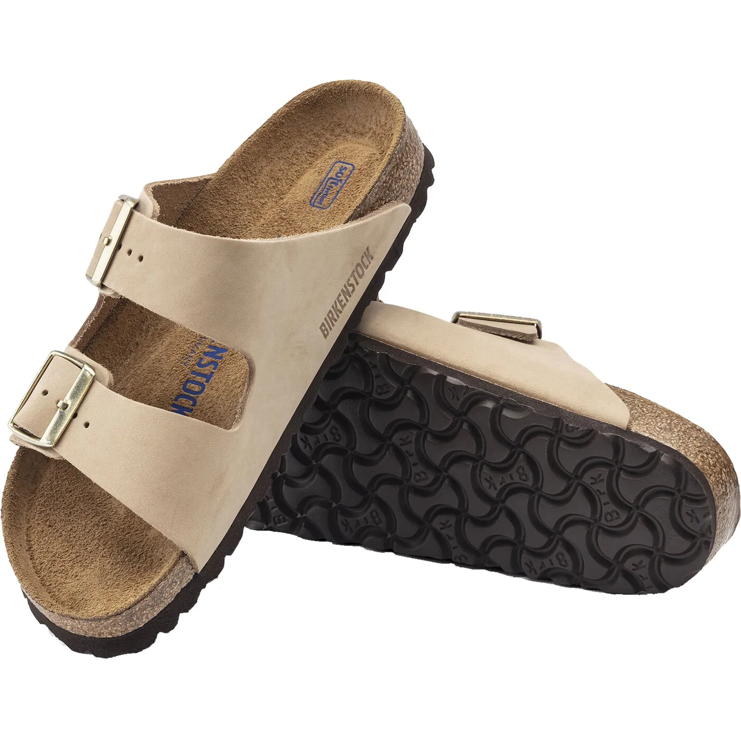 Women's Birkenstock Arizona Soft Footbed Sandcastle Nubuck