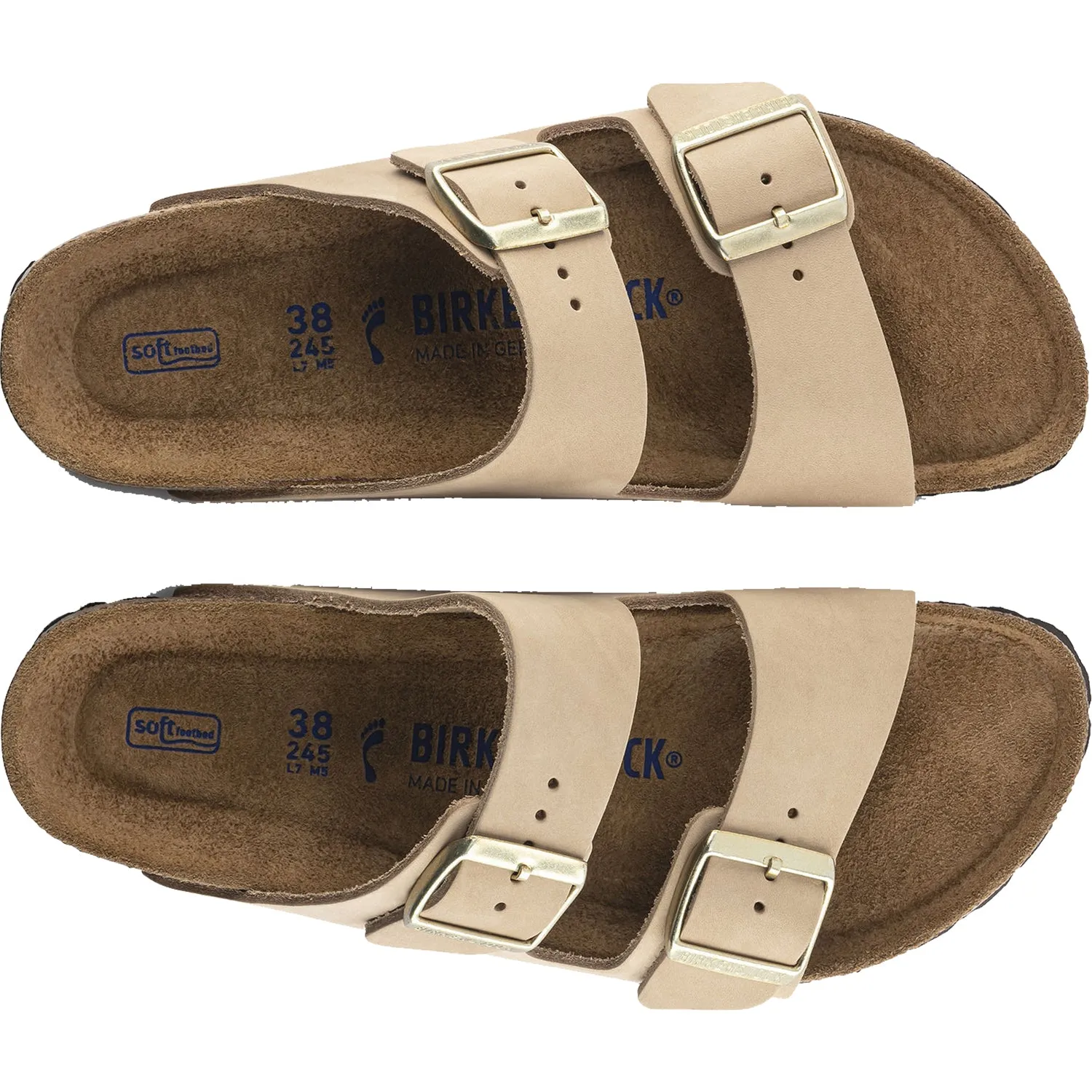 Women's Birkenstock Arizona Soft Footbed Sandcastle Nubuck