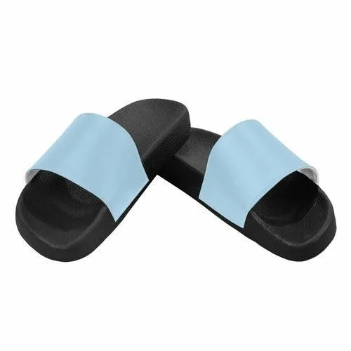 Womens Slides, Flip Flop Sandals, Light Blue